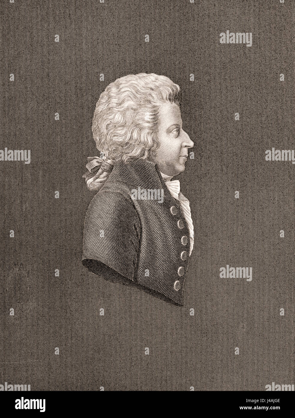 Wolfgang Amadeus Mozart, 1756 - 1791. Musicien et compositeur autrichien. Banque D'Images