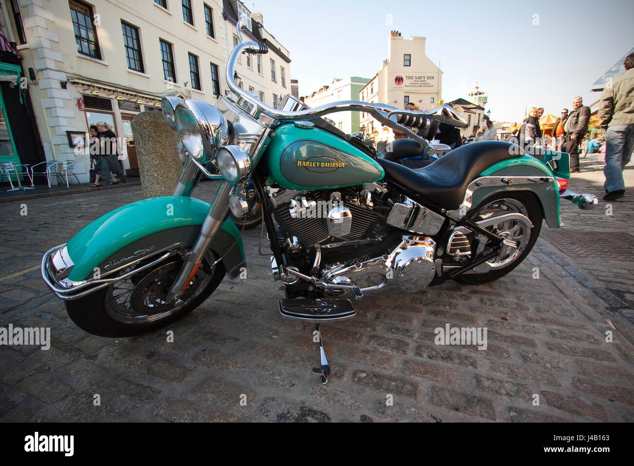 Harley Davidson Heritage Softail Moto Banque D'Images
