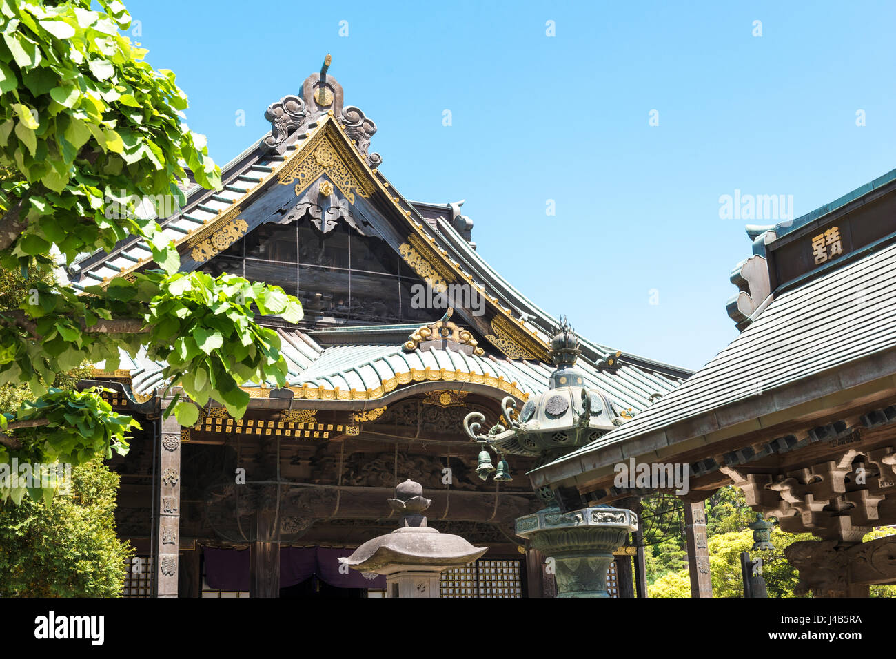 Shaka n'Hall à Naritasan Shinshoji temple qui appartient à la secte Shingon Chisan du bouddhisme. Complexe du temple de Narita près de Tokyo, Japon Banque D'Images