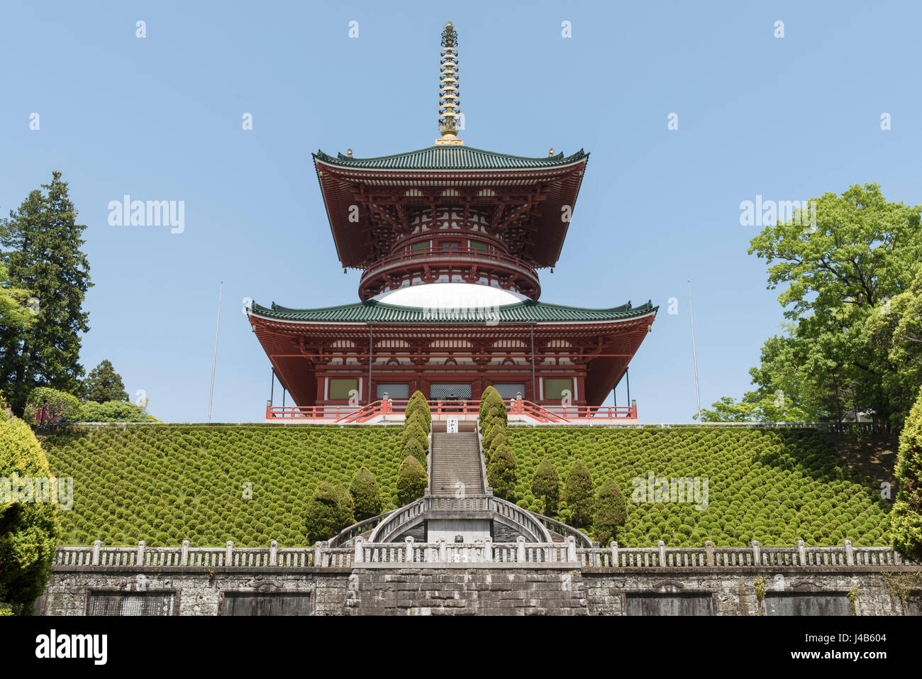 Grande Pagode de la paix à Naritasan Shinshoji temple de Narita, au Japon. Fait partie du Temple de la secte Shingon Chisan du bouddhisme Banque D'Images