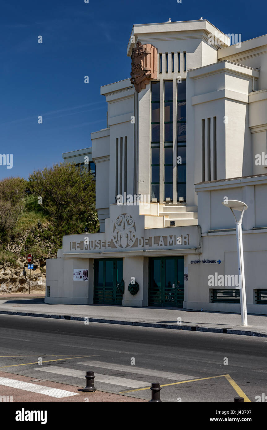 Le Musée de la mer. Musée de la mer, à Biarritz, France Banque D'Images