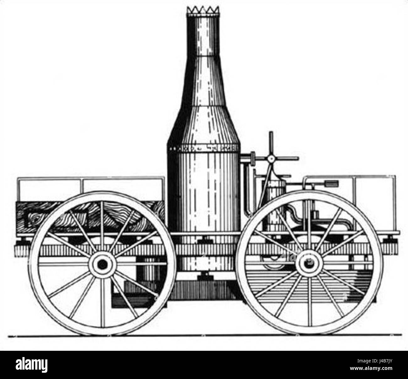 La locomotive Perseverance est une des premières locomotives à vapeur, importante pour son rôle dans le développement du transport ferroviaire. Il représente les progrès de la technologie industrielle. Banque D'Images