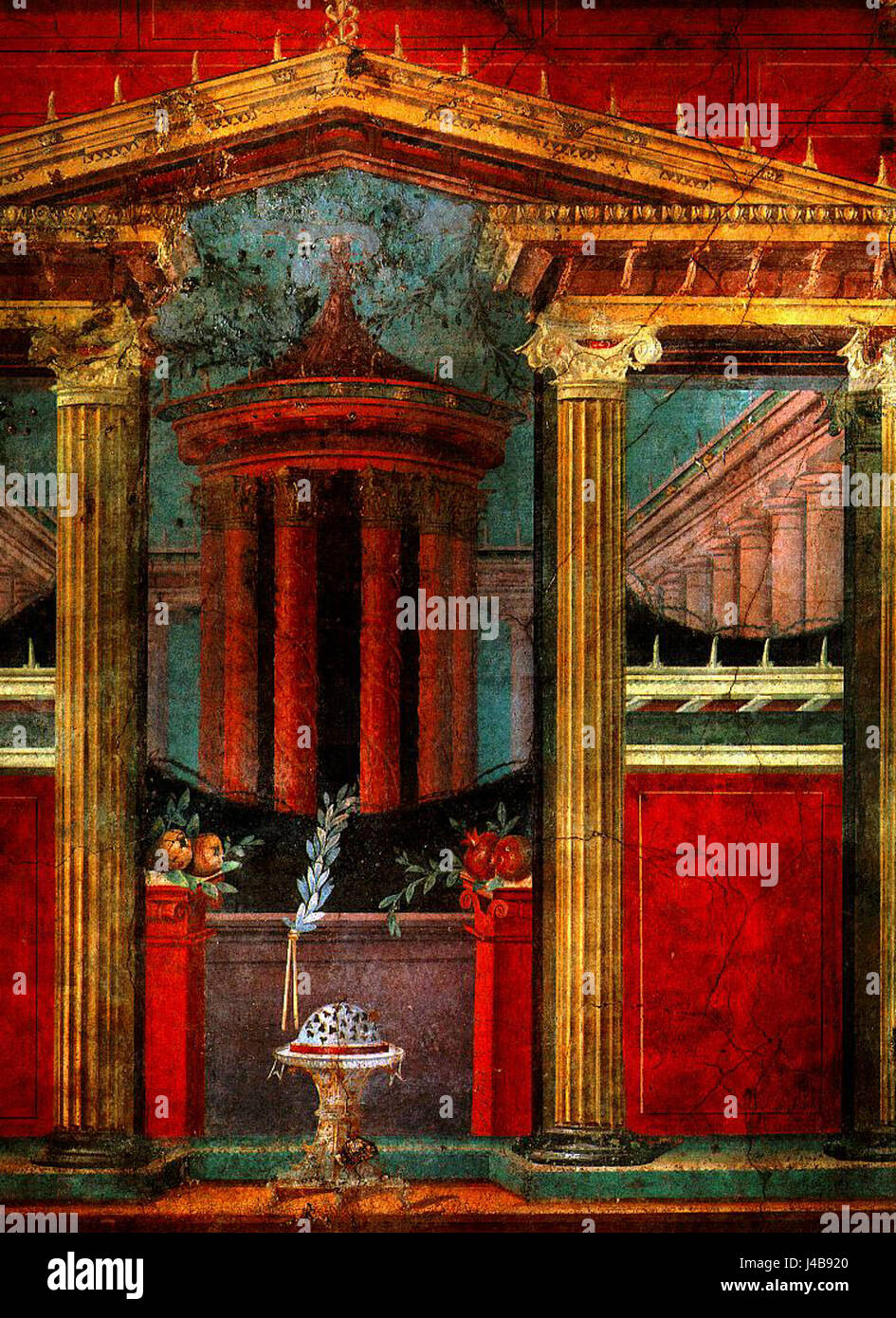 Fresque de Pompéi 001 Banque D'Images