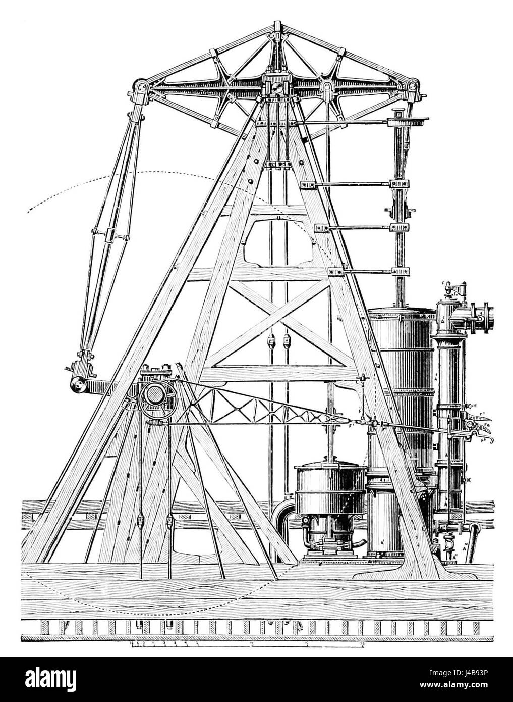 PSM V12 D558 l'américain beam engine Banque D'Images