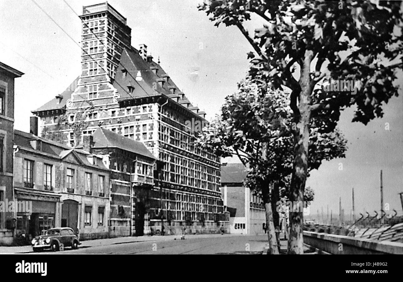 Cette image montre la ville de Maastricht, connue pour son importance historique et sa riche culture. La vue peut mettre en valeur l'architecture et le patrimoine culturel de cette ville néerlandaise. Banque D'Images