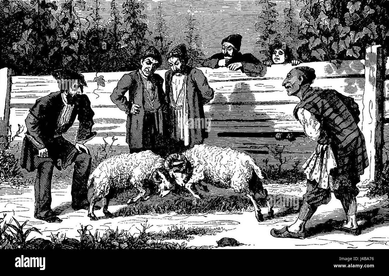 Ram combats à Tiflis (Roskoschny, 1884) Banque D'Images
