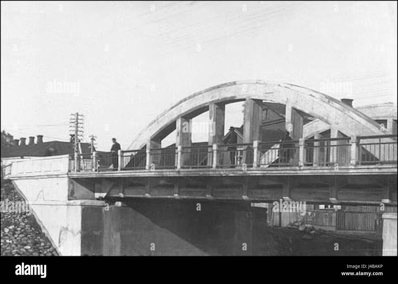 Rezekne nouveau pont 1927 Banque D'Images