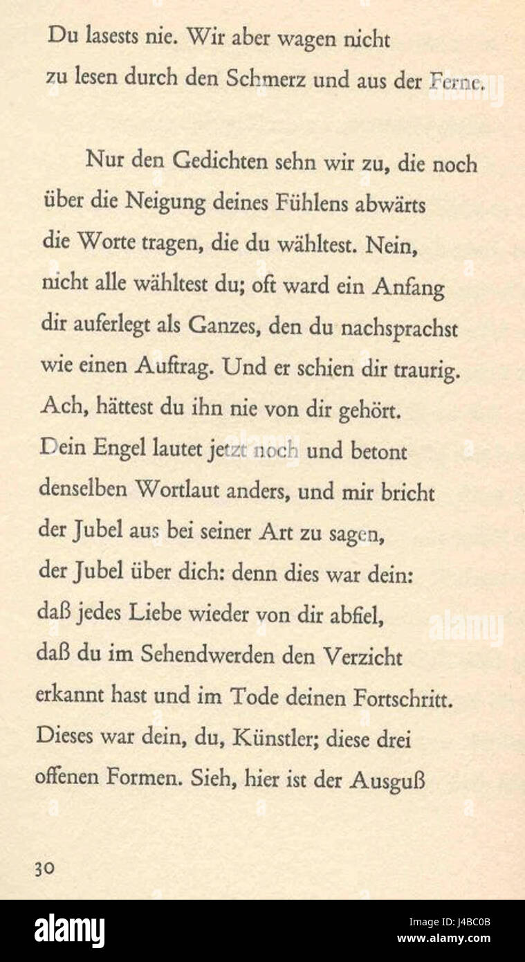 Requiem (Rainer Maria Rilke) 29 Banque D'Images