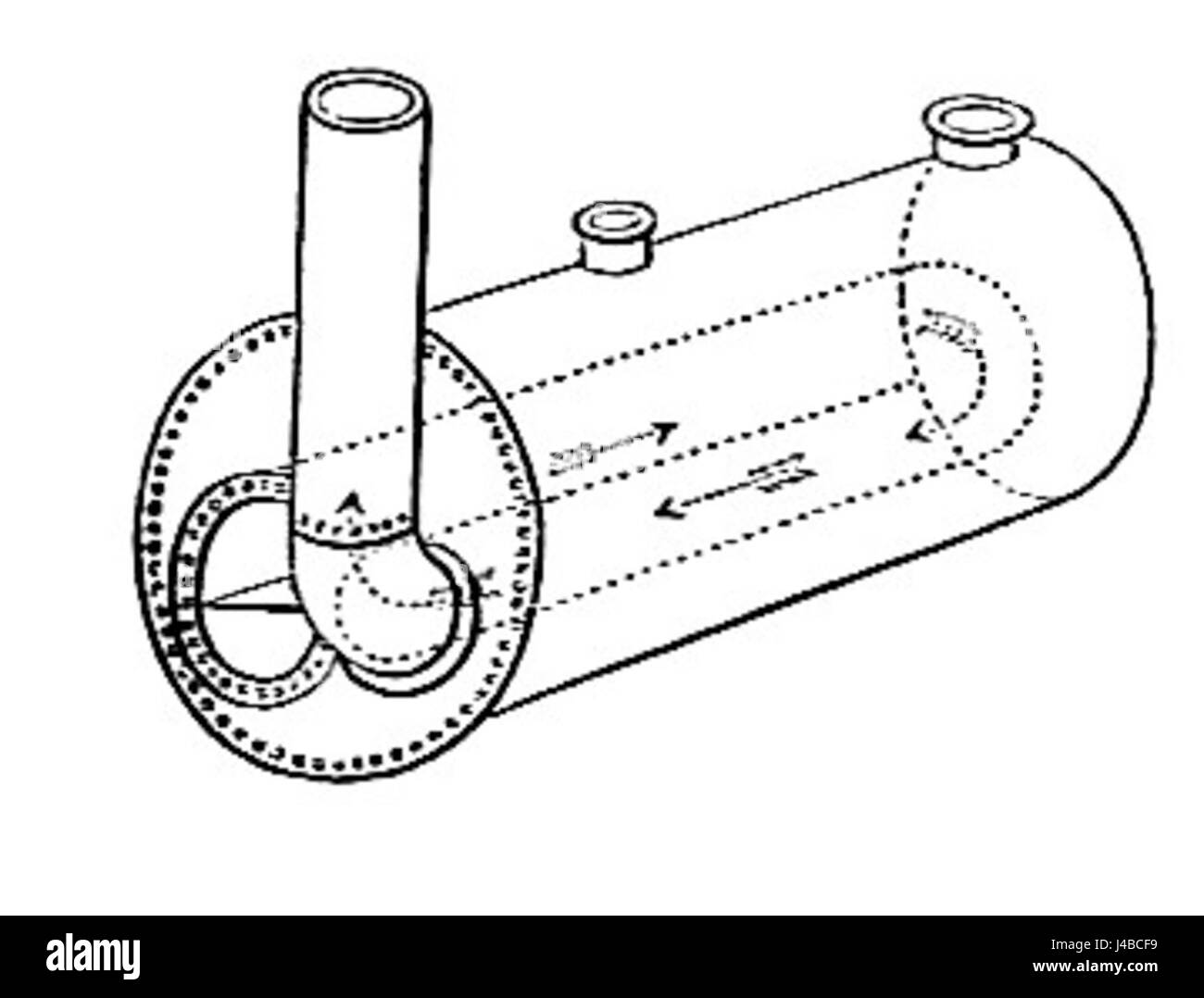 Chaudière de combustion Retour Banque D'Images