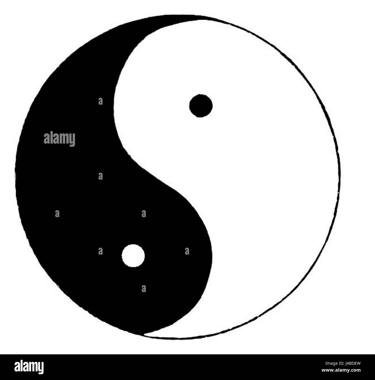 L'image intitulée 'Yin and Yang' de PSM V36 D412 représente le concept d'équilibre dans la philosophie chinoise. Le symbole du Yin et du Yang souligne l'interdépendance des opposés et l'harmonie qui découle de leur interaction. Banque D'Images