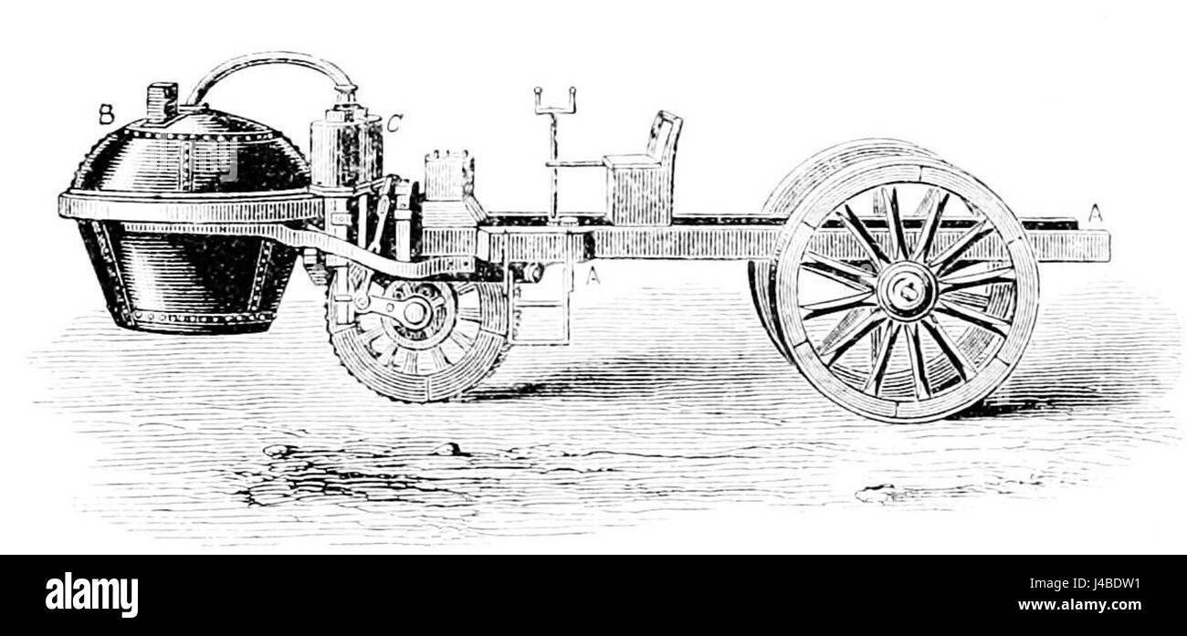 PSM V12 D273 Cugnot moteur à vapeur Banque D'Images