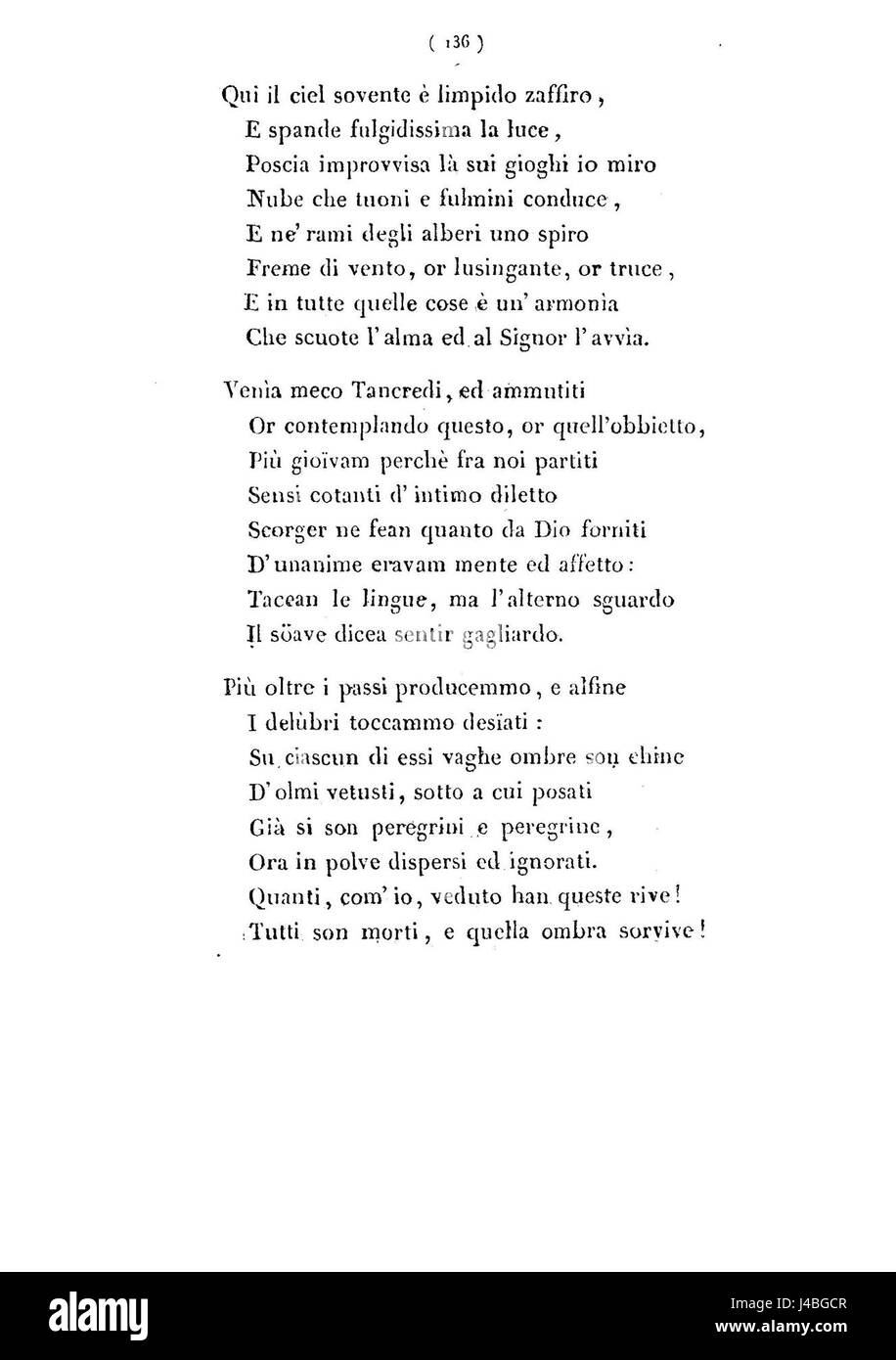Pellico Poesie inedite 137 Banque D'Images
