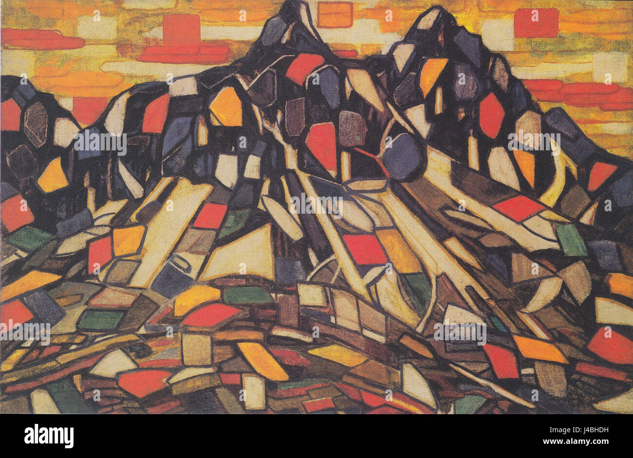 Rohlfs Berg est une peinture de 1912 qui représente une vue panoramique de la chaîne de montagnes allemande. L'œuvre d'art capture la beauté naturelle et le terrain accidenté de la région, soulignant le rôle de la nature dans les allemands du début du XXe siècle Banque D'Images Rohlfs Berg est une peinture de 1912 qui représente une vue panoramique de la chaîne de montagnes allemande. L'œuvre d'art capture la beauté naturelle et le terrain accidenté de la région, soulignant le rôle de la nature dans les allemands du début du XXe siècle Banque D'Images