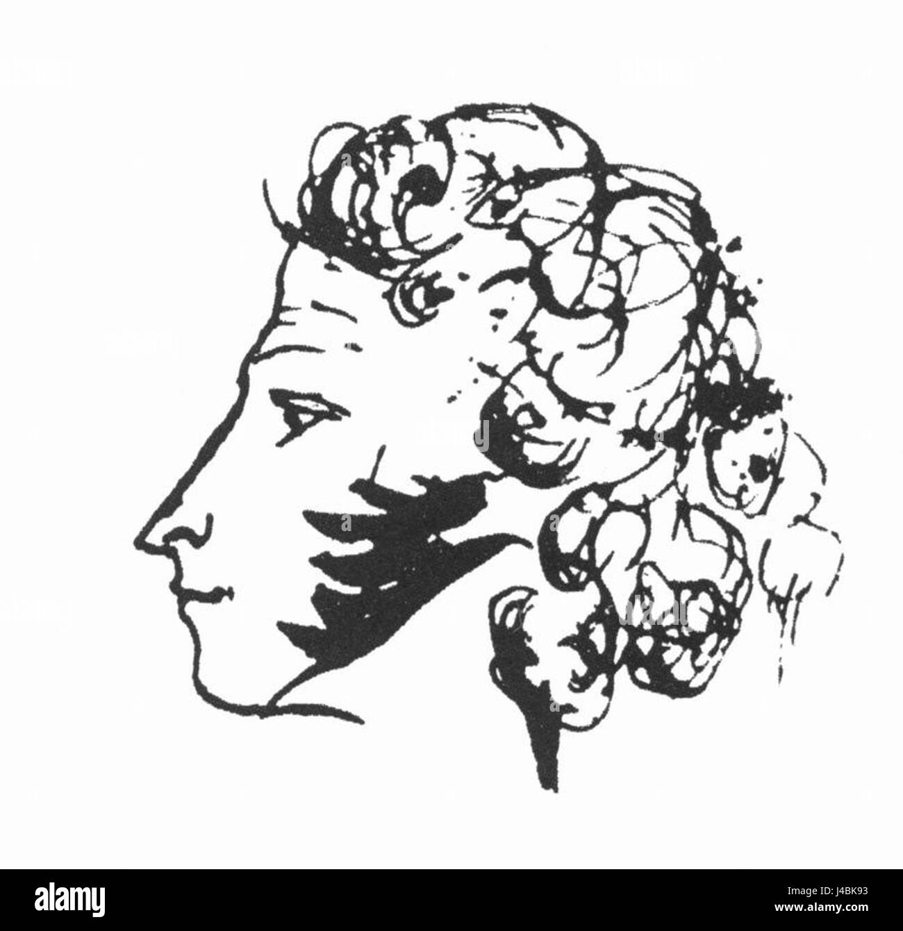 Alexandre Pouchkine, 1829 auto portret Banque D'Images