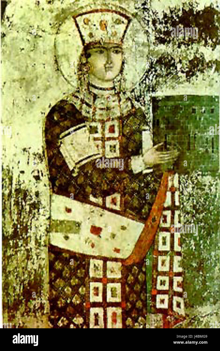 La Reine Tamar Vardzia fresco Banque D'Images