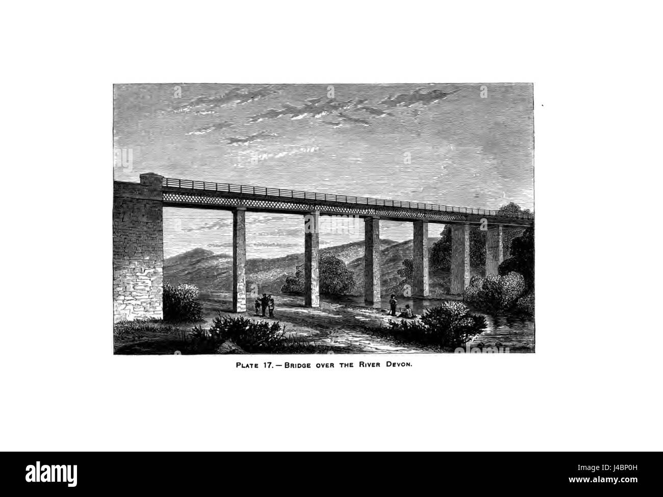 Le pont du fleuve Devon est une structure clé de la branche de la vallée du Devon du North British Railway, une ligne de chemin de fer historique en Écosse connue pour son importance en matière d'ingénierie et de transport. Banque D'Images
