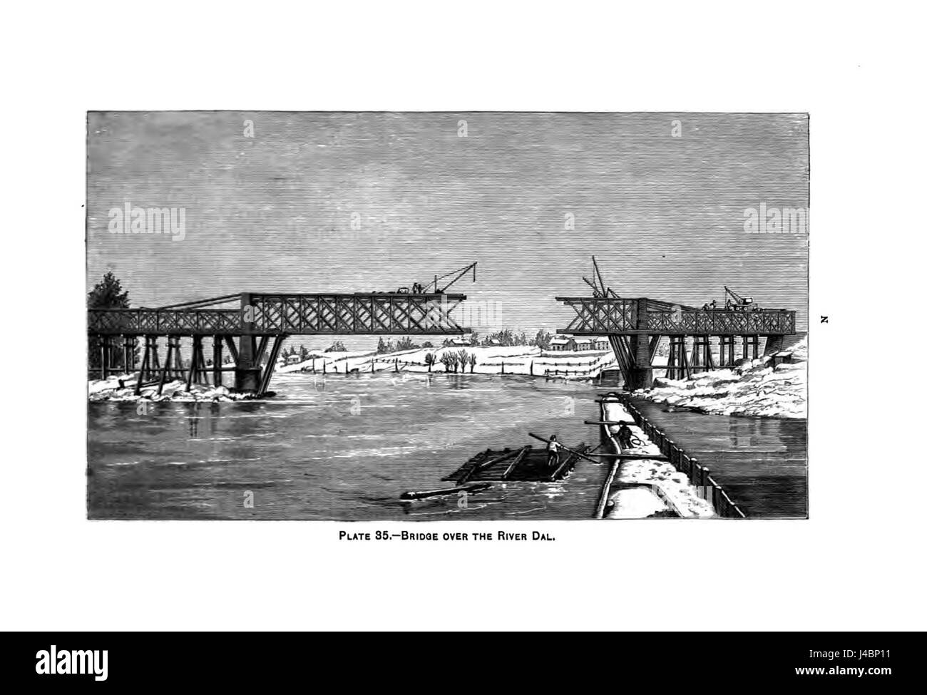 Le pont de la rivière Dal est un passage notable au-dessus de la rivière Dal, probablement situé dans une région ayant une importance géographique et de transport importante. Il constitue une caractéristique essentielle de l'infrastructure dans la région. Banque D'Images