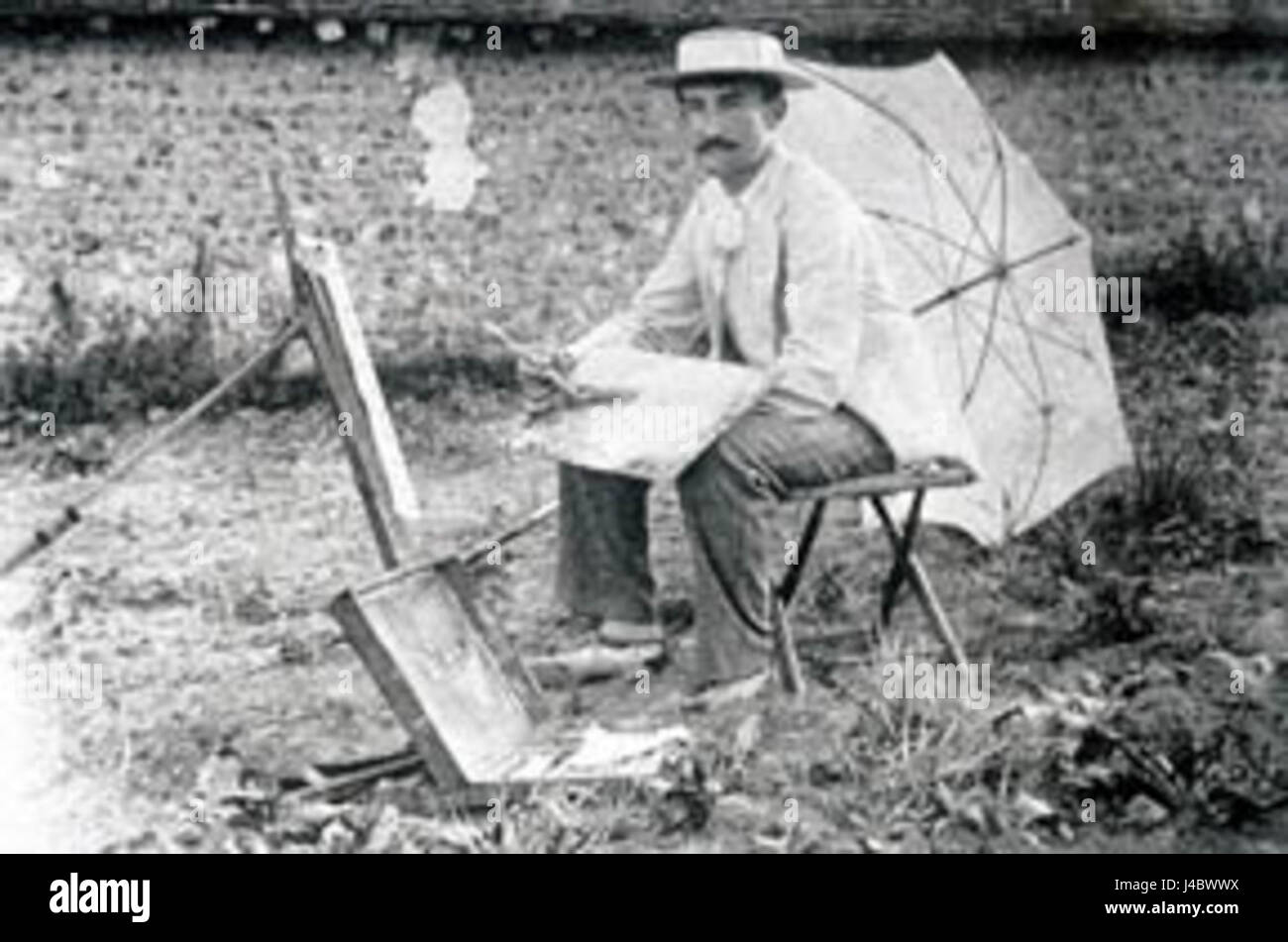 Dans givernys 1890 Guy Rose Banque D'Images