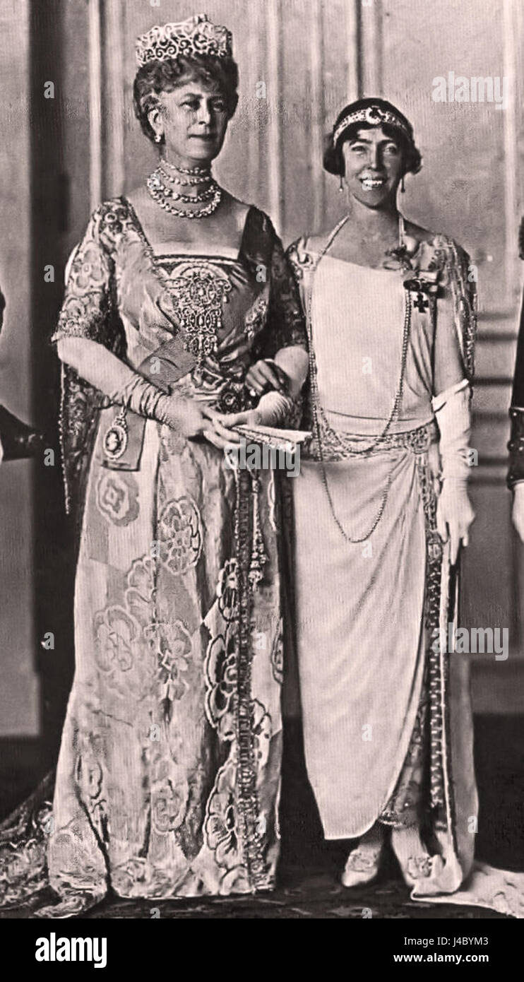 La Reine Mary et la Reine Elisabeth Banque D'Images