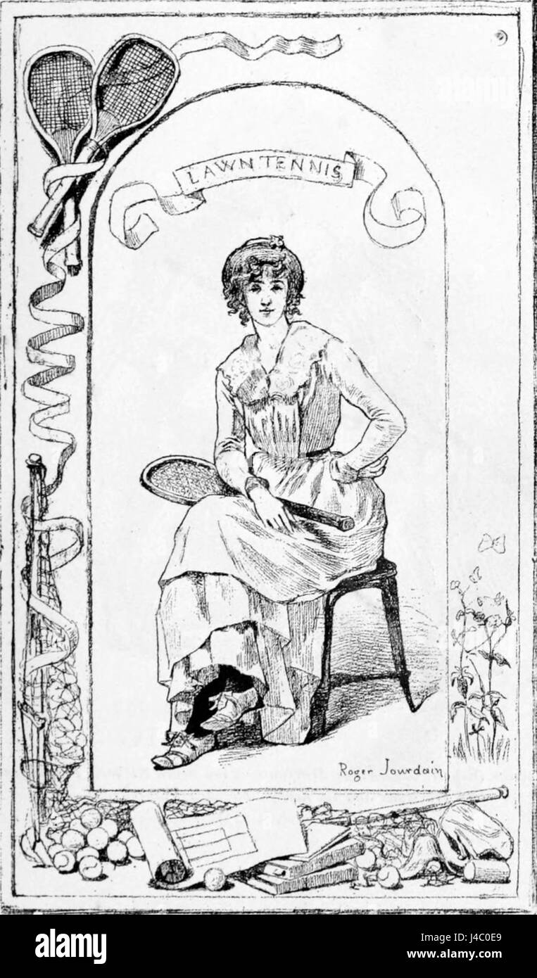 Roger Jourdain Tennis sur Gazon Banque D'Images