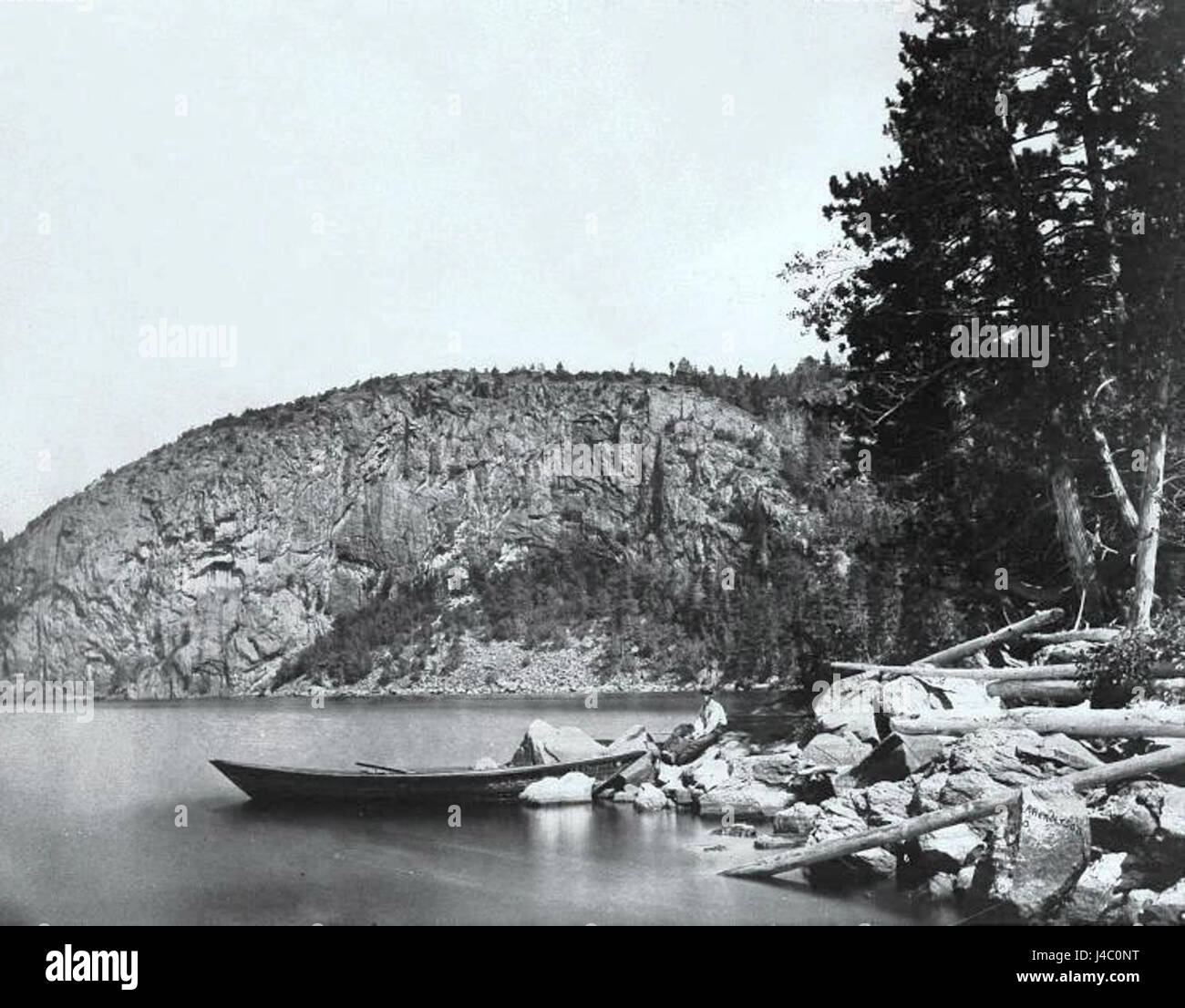Rocher Oiseau Outaouais 1870 Banque D'Images