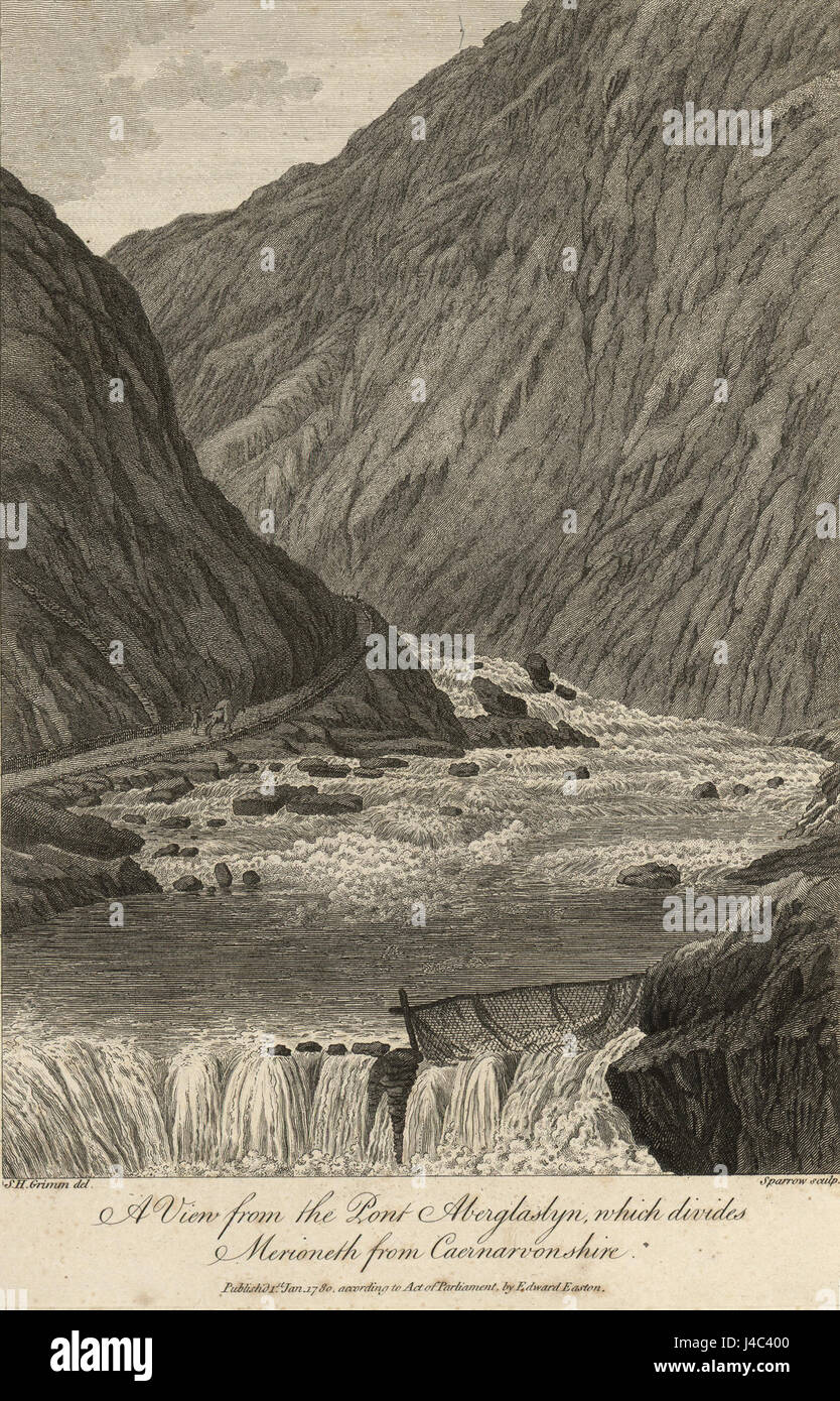 Pont Aberglaslyn est un pont historique situé à Gwynedd, pays de Galles, enjambant la rivière Glaslyn, connu pour sa beauté pittoresque et son importance architecturale. Banque D'Images