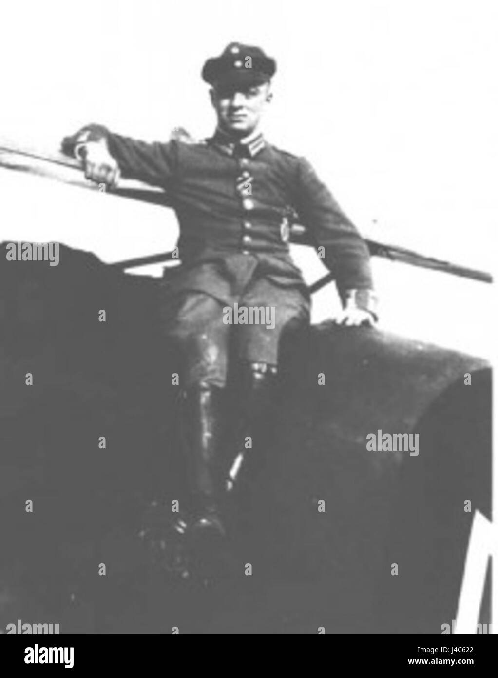 Rosenstein assis sur avion Banque D'Images