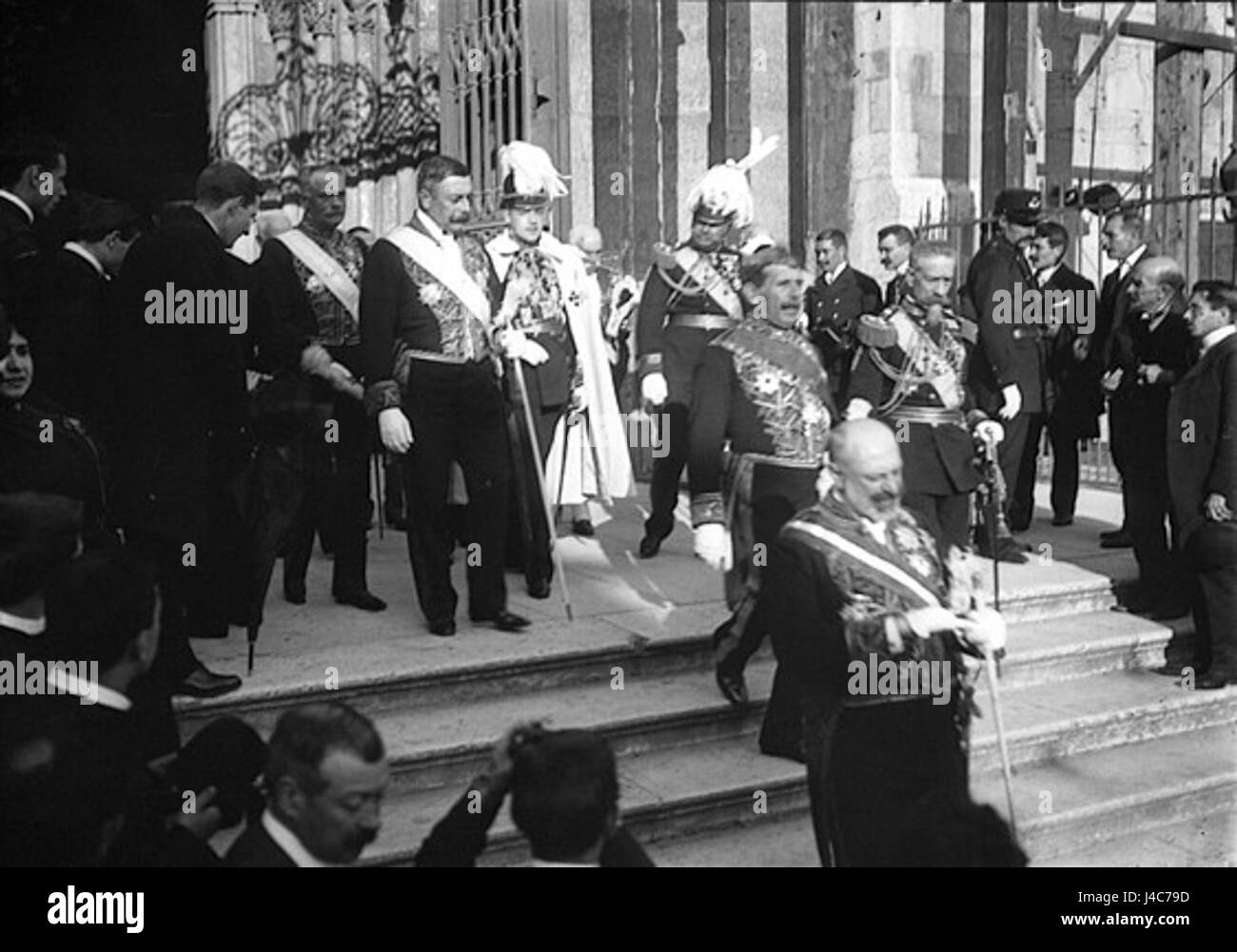 Roi Manuel en procession Banque D'Images