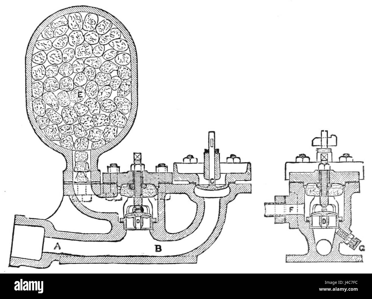 PSM V31 D663 le liège dans un vérin hydraulique Banque D'Images