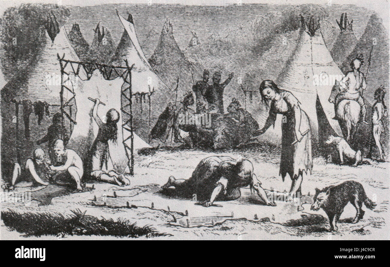 Indiens des Plaines, 1800 Banque D'Images