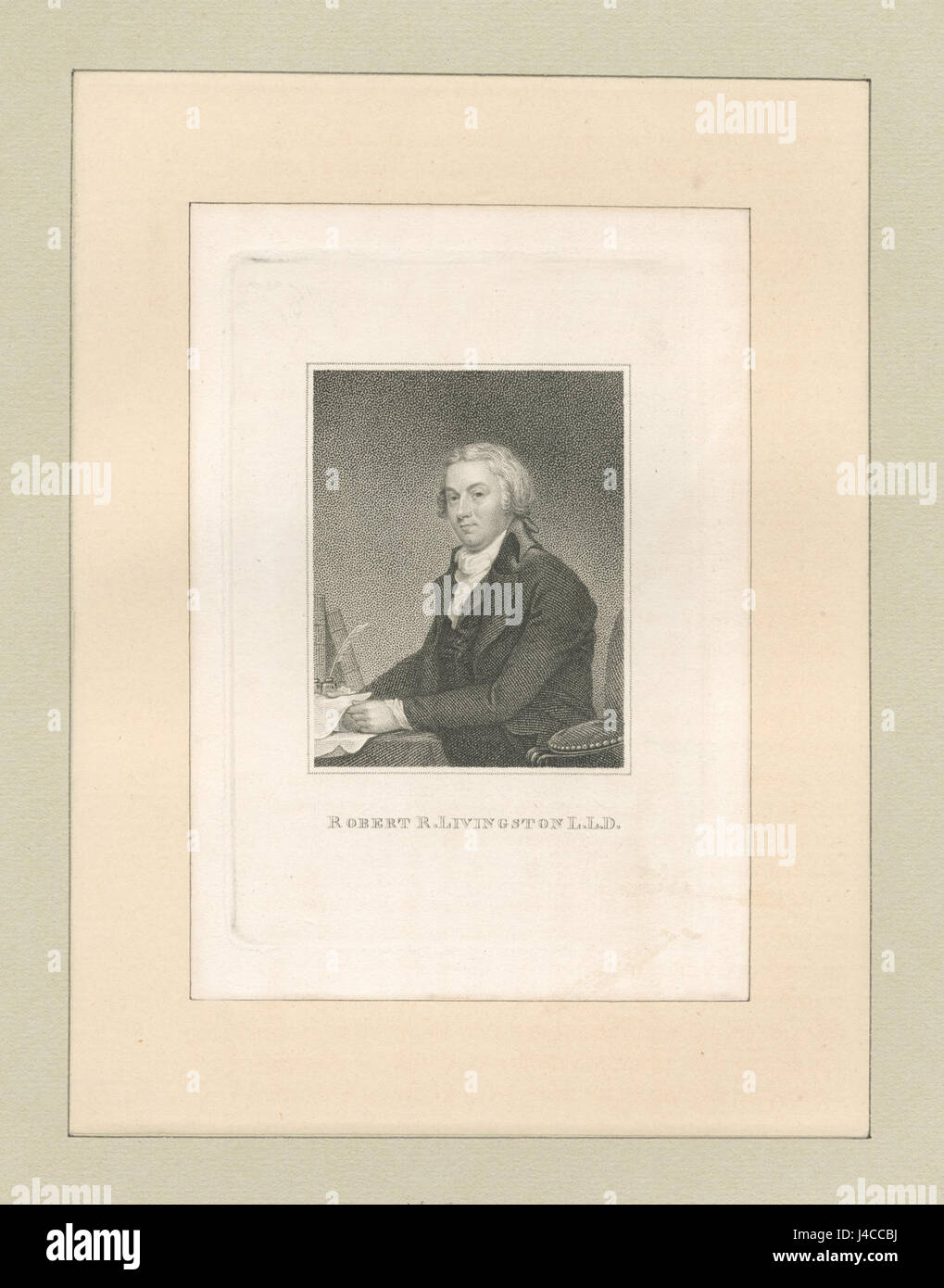 Robert R. Livingston était un éminent homme d'État et diplomate américain à la fin du XVIIIe siècle, connu pour son rôle dans la négociation de l'achat de la Louisiane. Ses contributions intellectuelles sont également notables. Banque D'Images