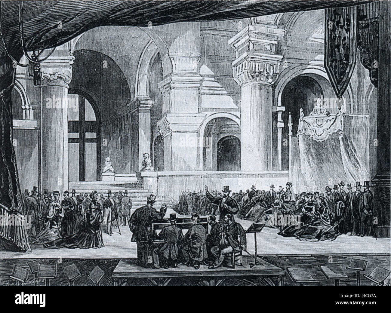 La répétition de la Renaissance Paris 1875 d'Hamlet d'Ambroise Thomas GNO3 1270 Banque D'Images