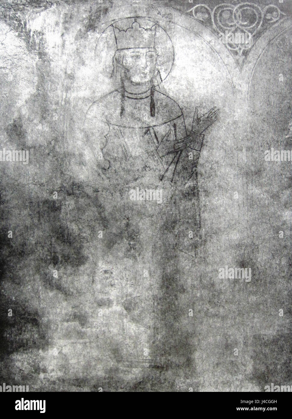 La Reine Tamar (Kintsvisi fresco) Banque D'Images