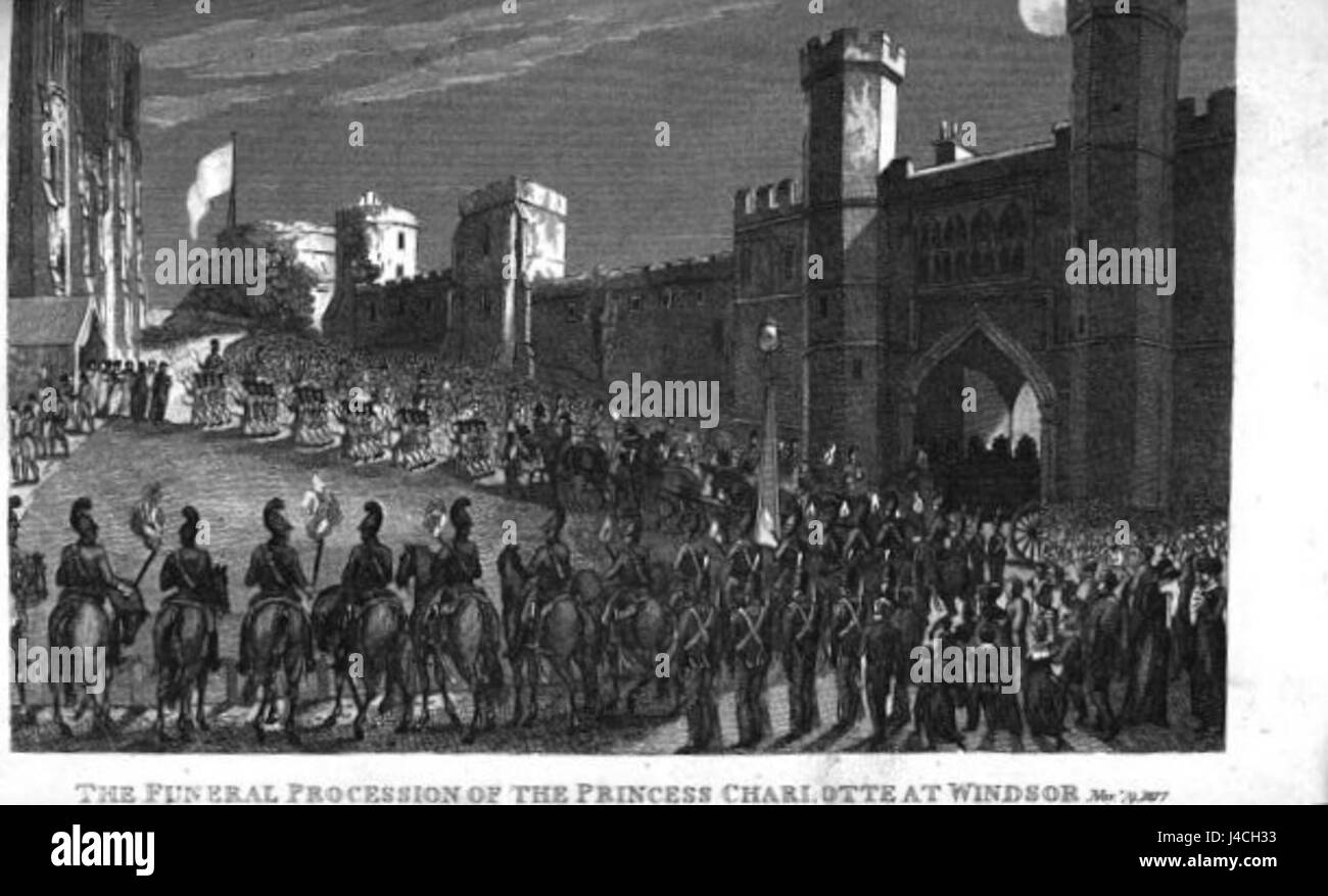 Cortège funèbre de la princesse Charlotte Banque D'Images