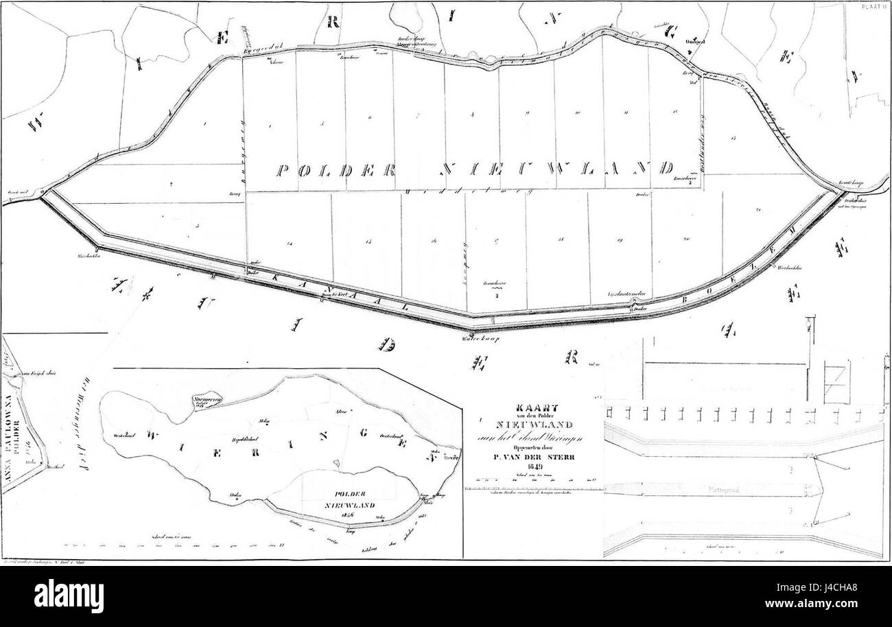 Nieuwland Wieringen 1849 Polder Banque D'Images