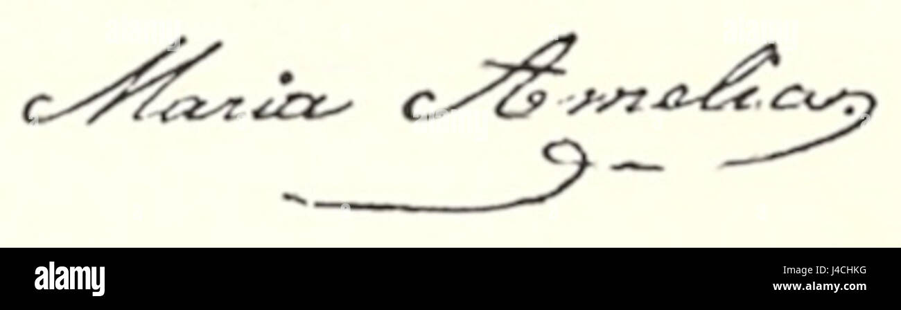 La princesse maria amelia signature du brésil Banque D'Images