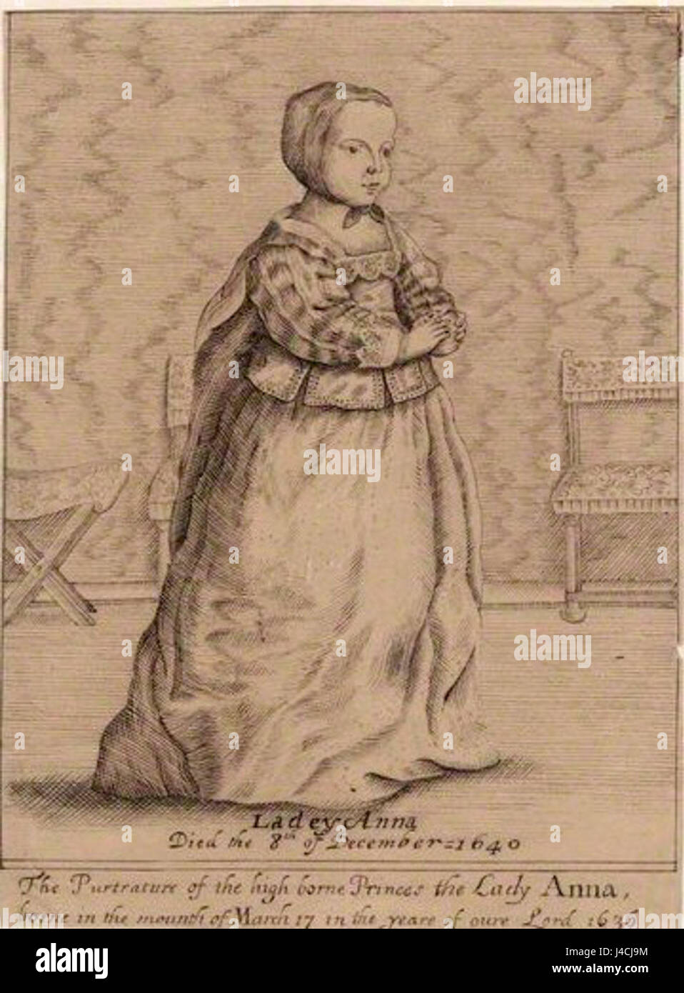 Il s'agit d'un portrait de la princesse Anne, fille de la reine Elizabeth II, probablement tiré d'une collection ou d'une série détenue par la National Portrait Gallery (NPG). Banque D'Images