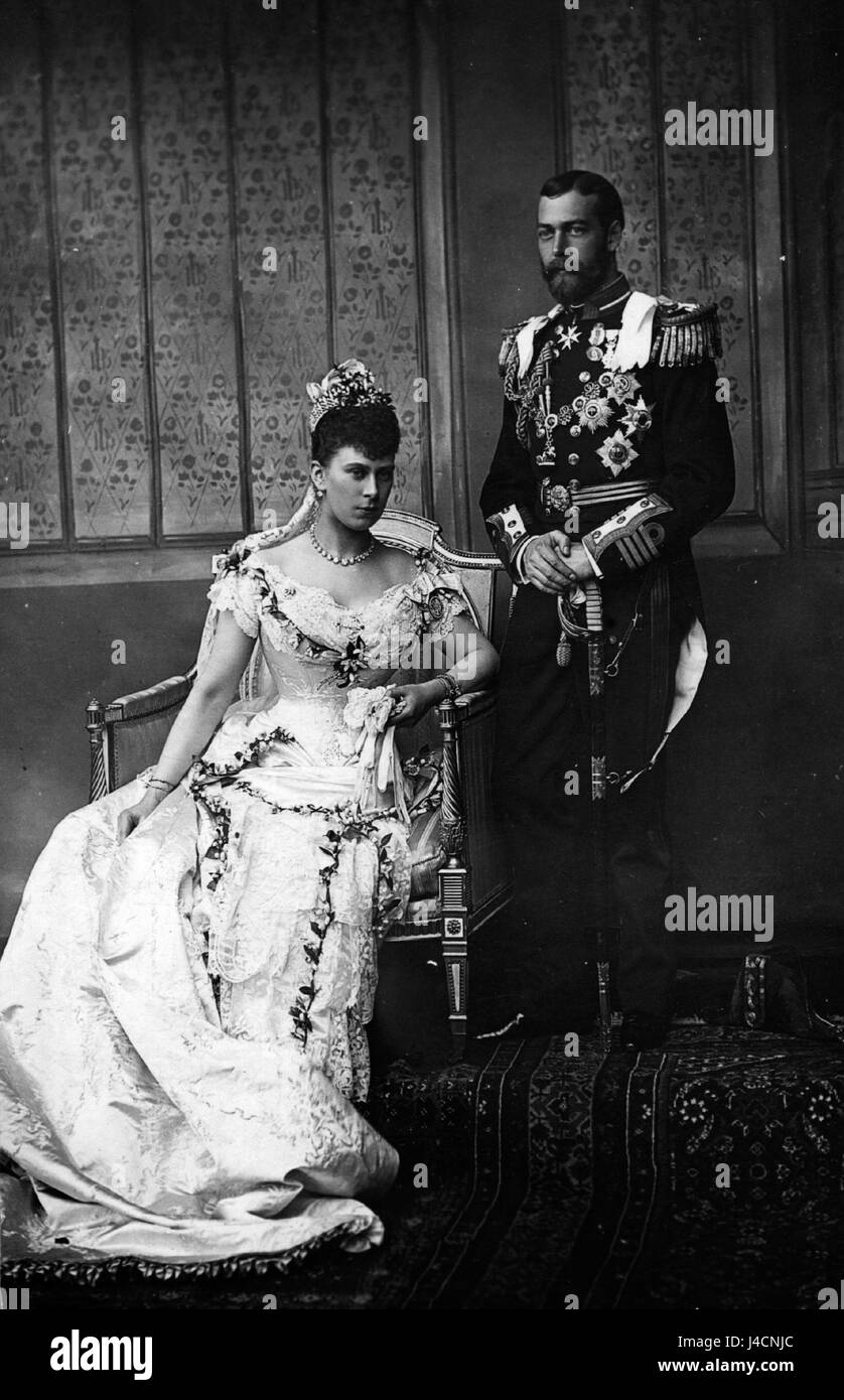 La princesse Mary de Teck robe de mariage 1893 no2 Photo Stock - Alamy
