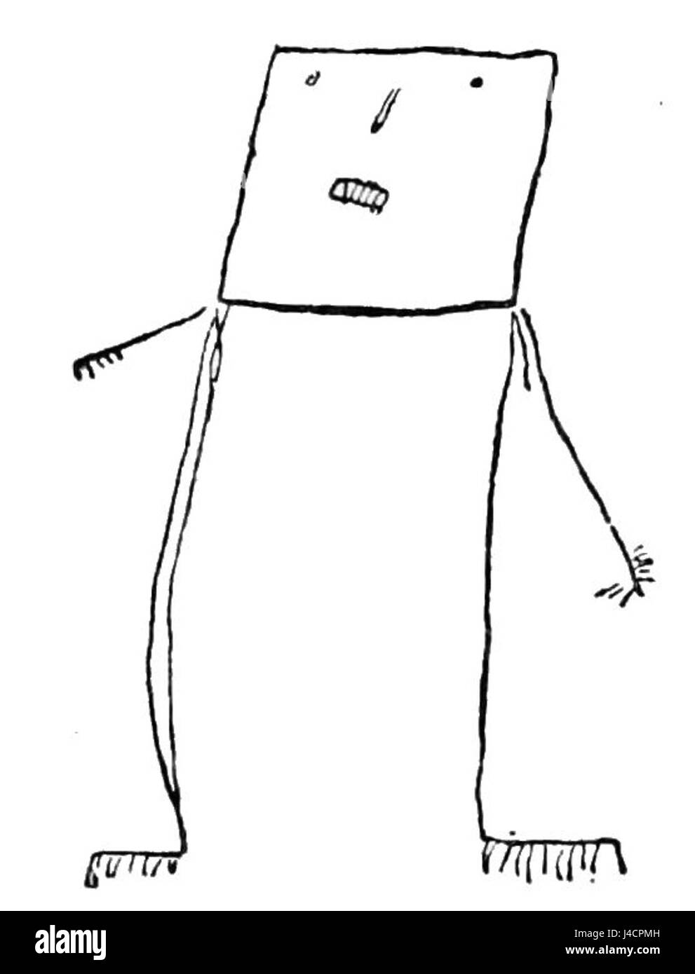 PSM V48 D578 Concept d'une figure par un enfant de cinq ans Banque D'Images