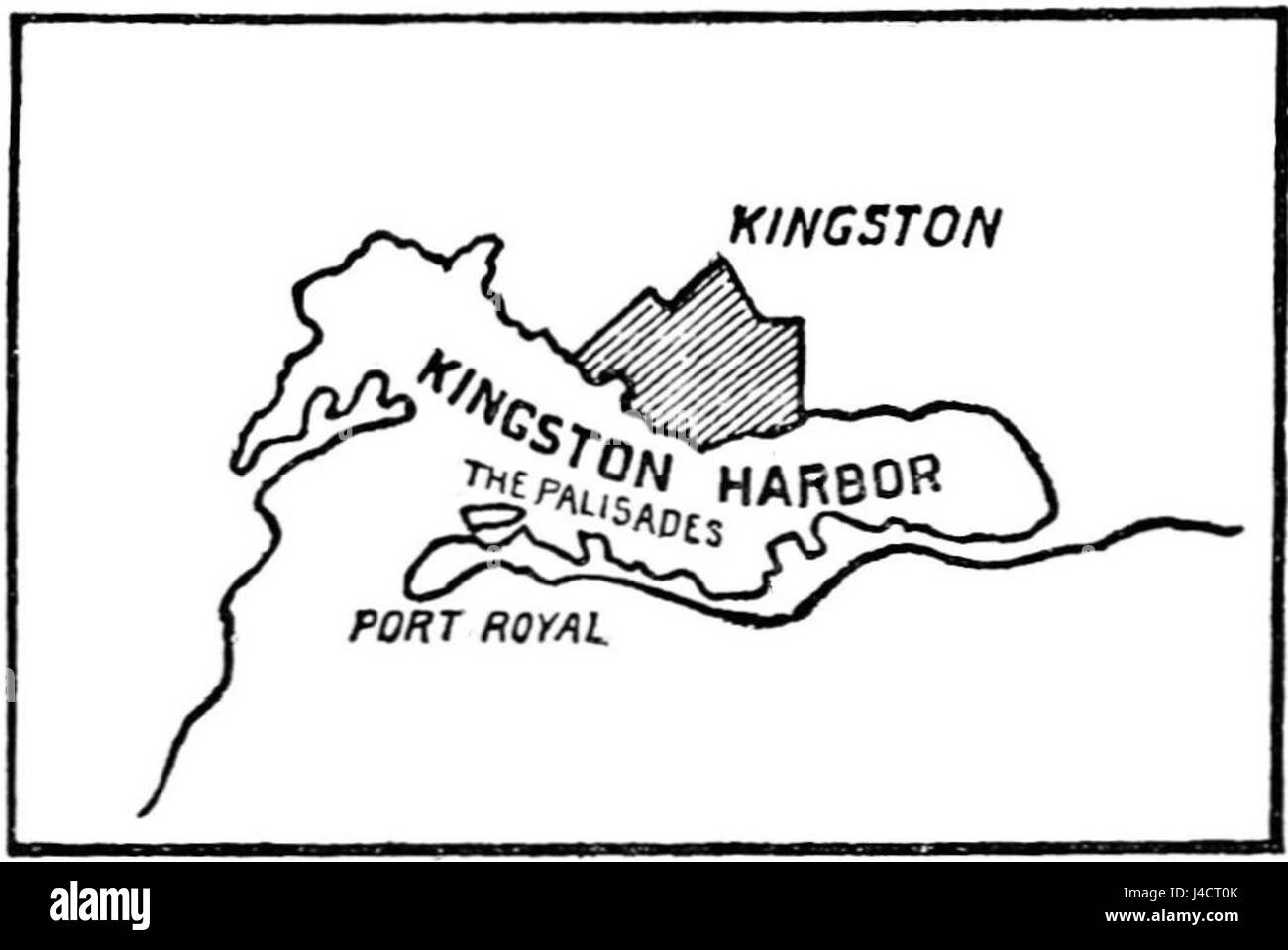 PSM V40 D797 le port de Kingston Jamaïque Banque D'Images