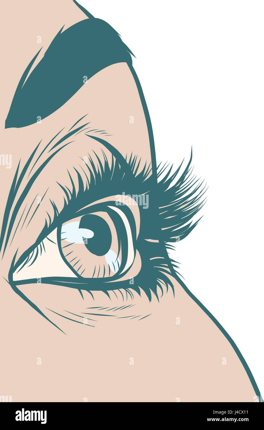 Les yeux des femmes, l'arrière-plan isolé Illustration de Vecteur