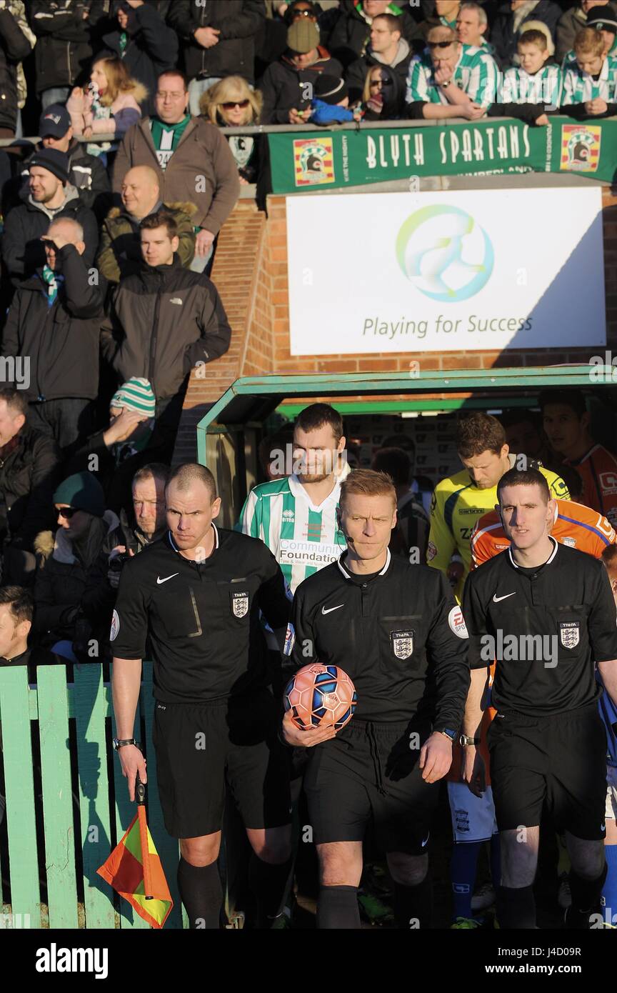 R DALE M JONES COLIN DOYLE BLYTH SPARTANS V BLYTH SPARTANS V BIRMINGHAM CI CROFT PARK BLYTH ANGLETERRE 03 Janvier 2015 Banque D'Images