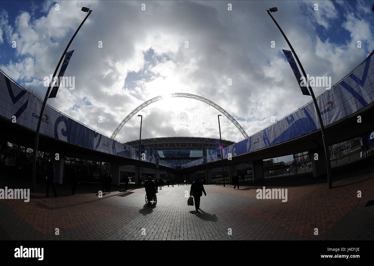 Une VUE GÉNÉRALE DE LA VILLE DE CHELSEA V Tottenham Hotspur WEMBLEY Londres Angleterre 01 Mars 2015 Banque D'Images