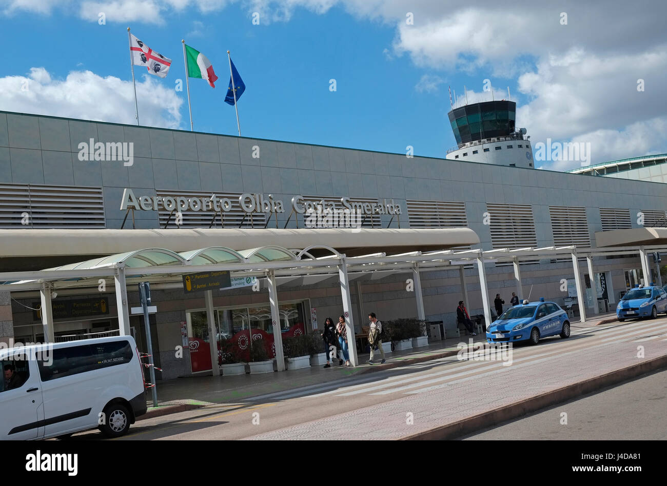 L'aéroport d'Olbia, Sardaigne, Italie Banque D'Images