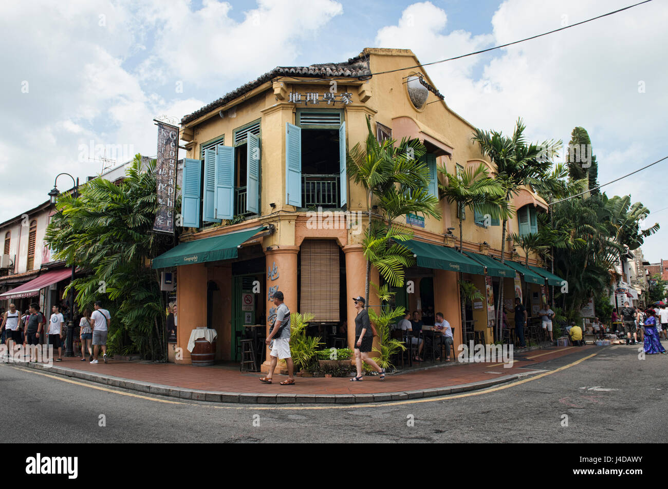 L'architecture coloniale sur la rue Jonker, Malacca, Malaisie Banque D'Images L'architecture coloniale sur la rue Jonker, Malacca, Malaisie Banque D'Images