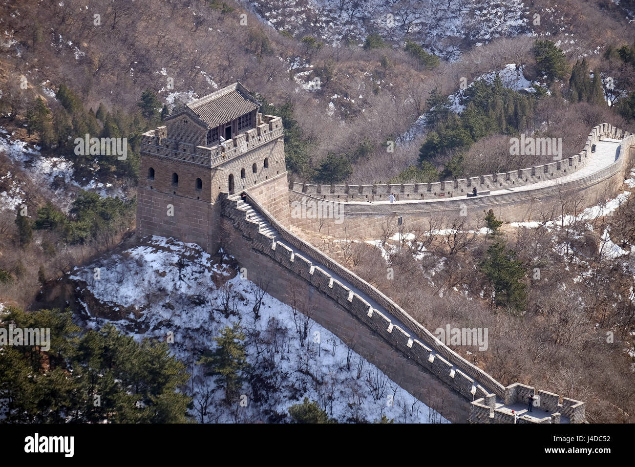 La Grande Muraille de Chine à Badaling, la Chine, le 24 février 2016. Banque D'Images