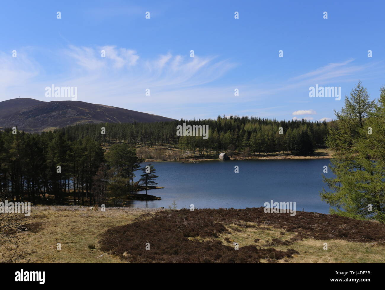 Auchintaple Loch et Mont Blair Ecosse Mai 2017 Banque D'Images