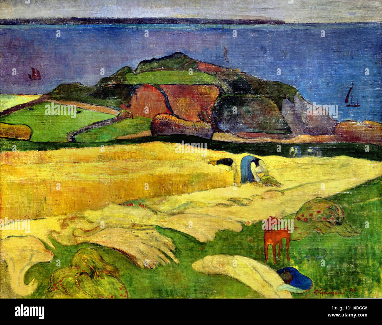 La récolte : Le Pouldu 1890 Paul Gauguin 1848 - 1903 France Banque D'Images