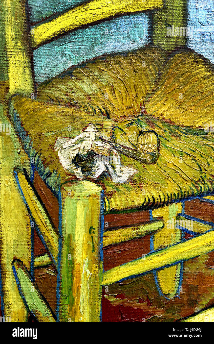 La Chaise de Van Gogh Vincent van Gogh 1888 1853- 1890 Le Néerlandais Pays-Bas ( Pipe Tabac ,) Banque D'Images