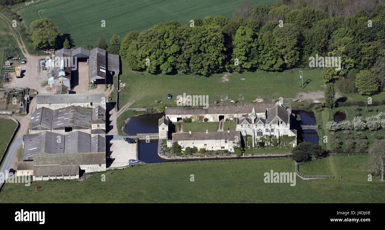 Vue aérienne de Markefield Hall près de Ripon, North Yorkshire Banque D'Images